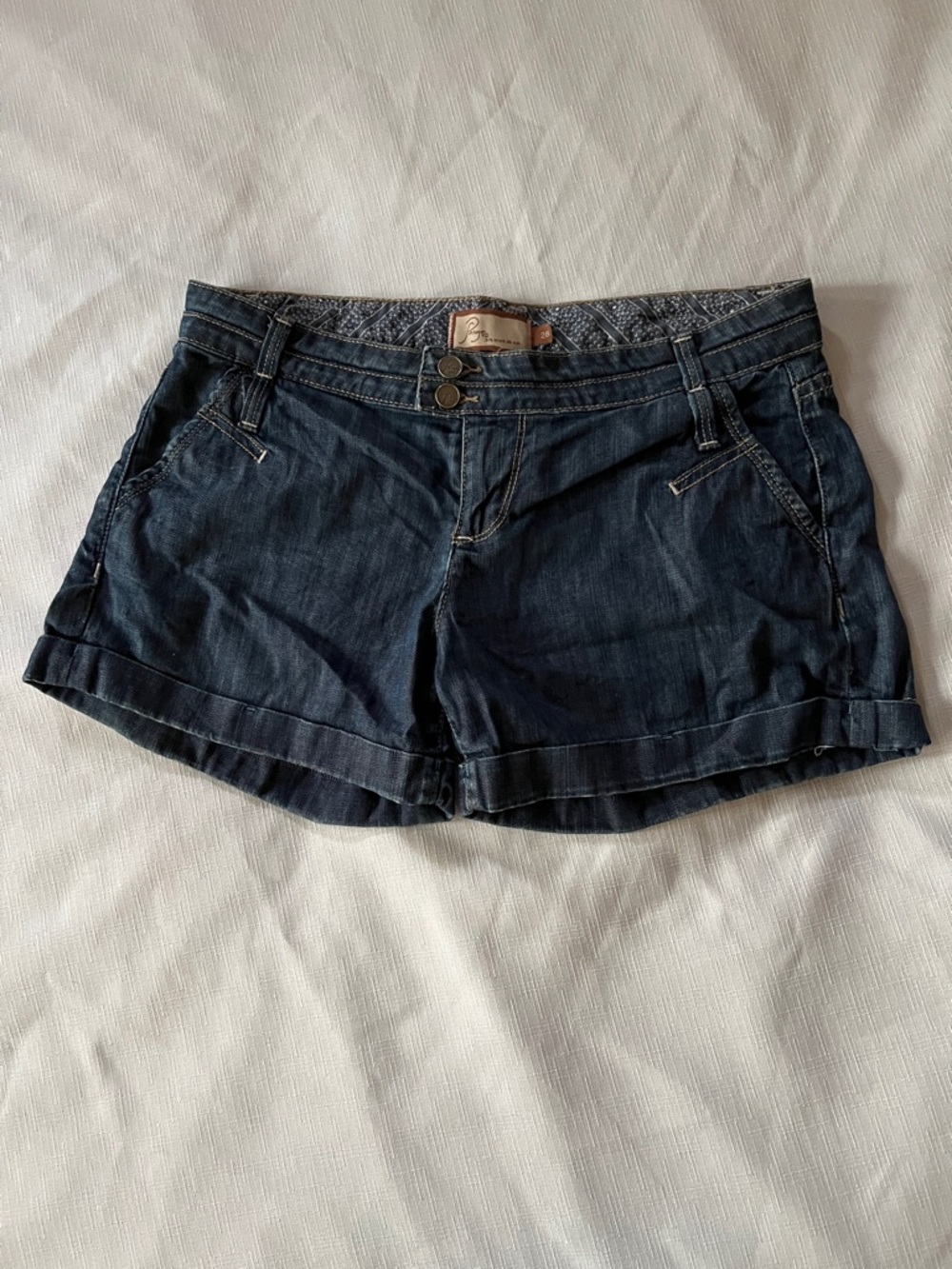 Paige Denim Cuffed Women’s Shorts - Dark Blue